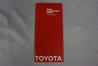 Toyota prospekt katalog 1984 Starlet Supra