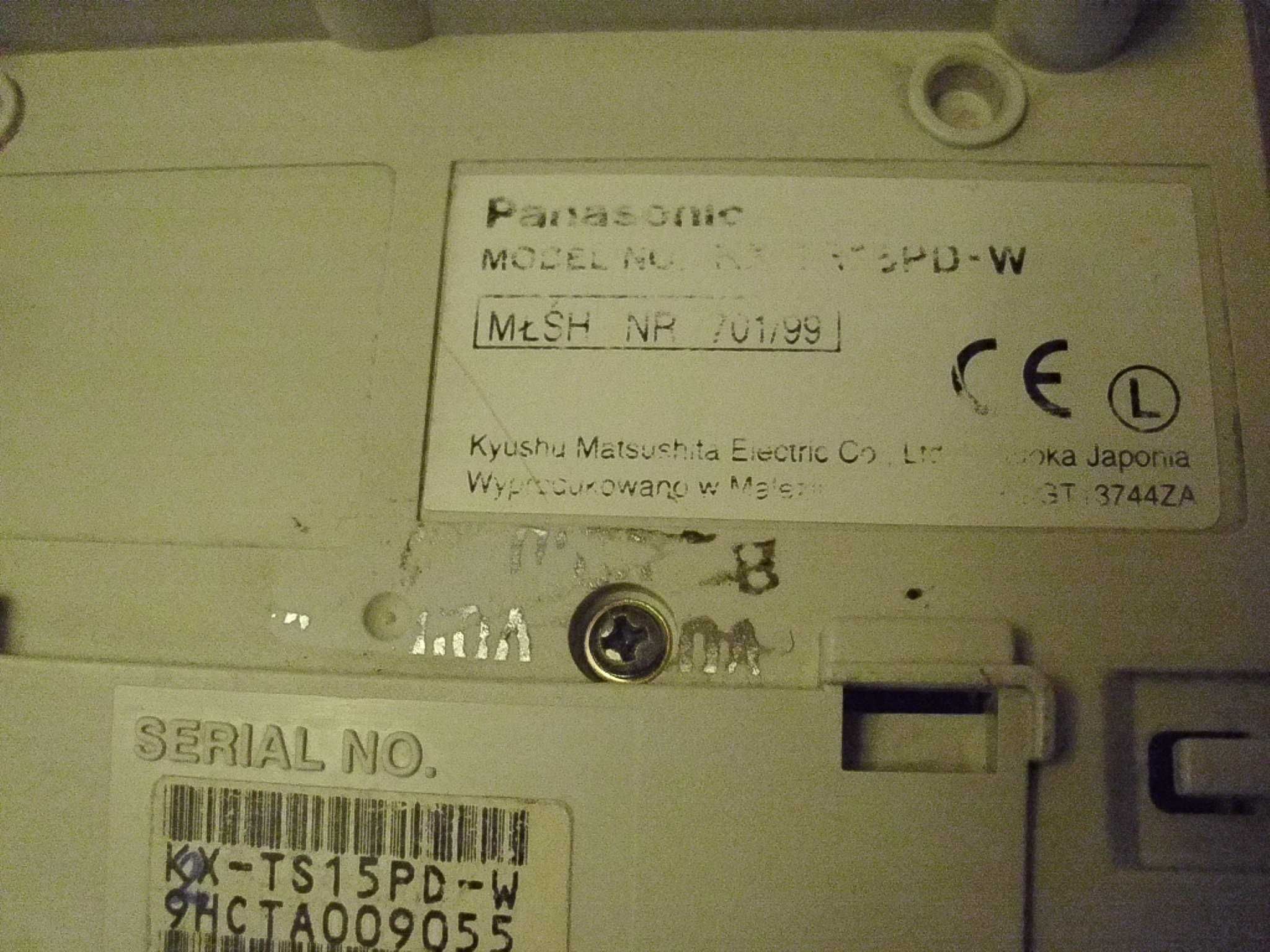 Telefon stacjonarny Panasonic KX-TS15PD-W