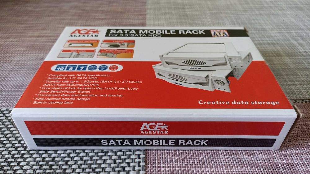Карман внутренний AgeStar SATA Power Slide Switch black