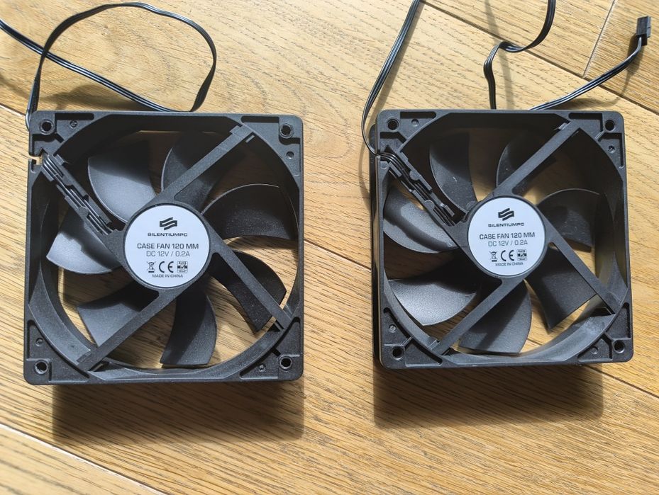 Wentylatory 120mm SilentiumPC, be quiet!, Fractal – zestaw używane