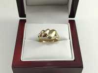Złoty pierścionek fale 585 2,34G 12R PROMOCJA