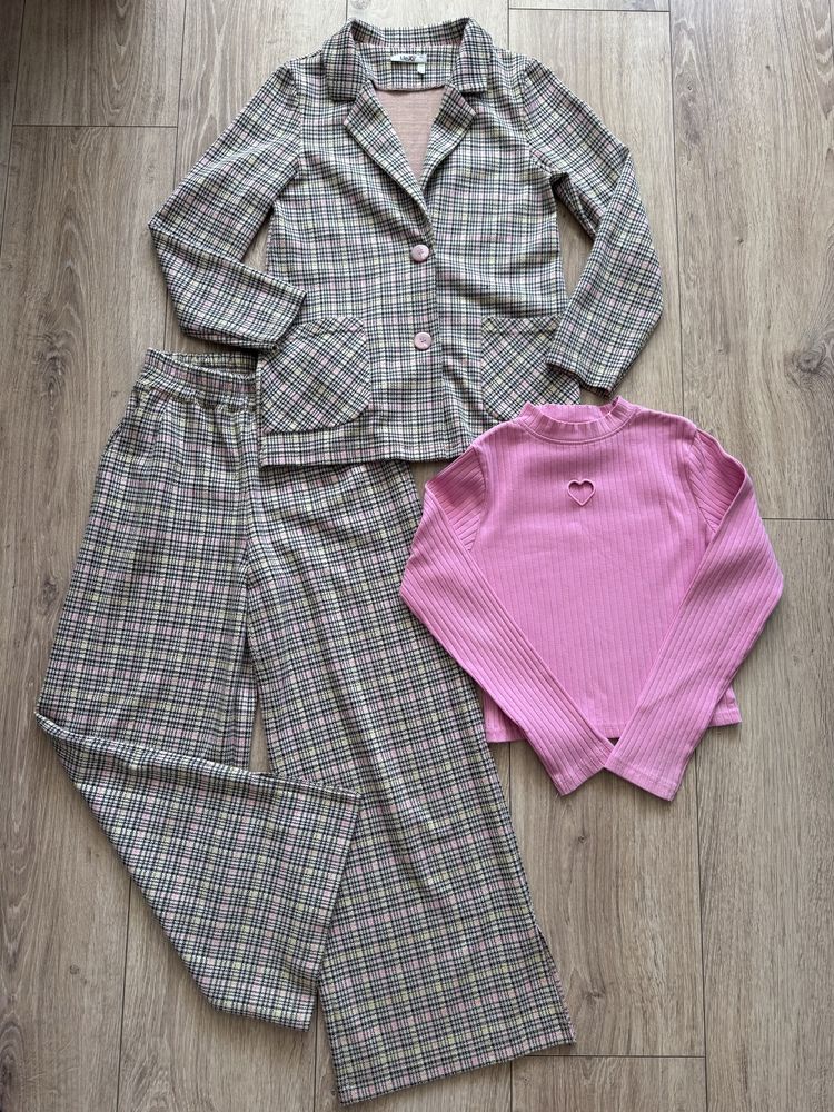 Костюм штани брюки палацо піджак zara