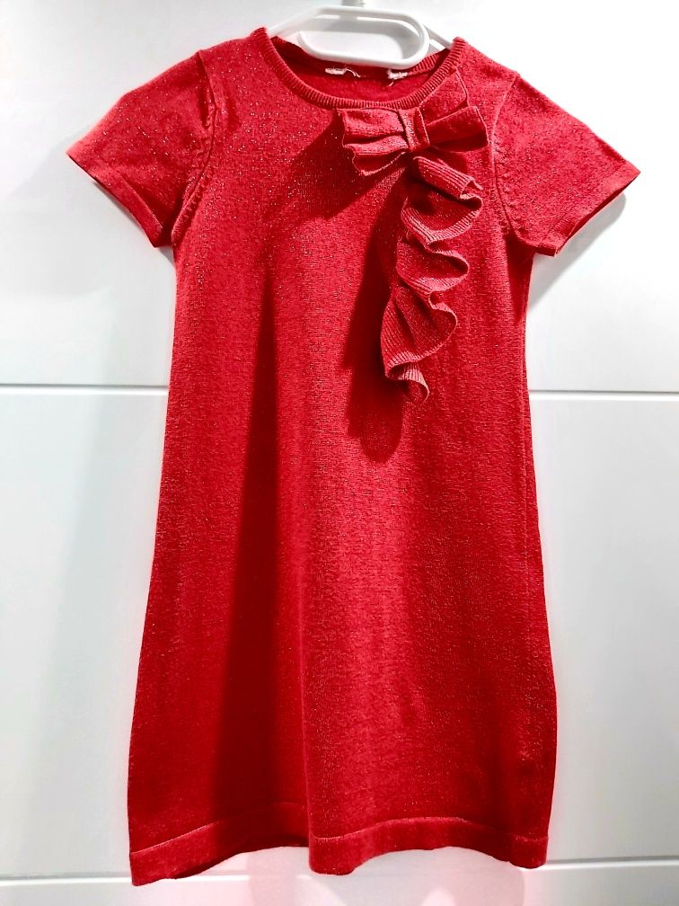 Piękna sukieneczka tunika z H&M 104 cm. z BROKATOWĄ Nitką. Jak NOWA