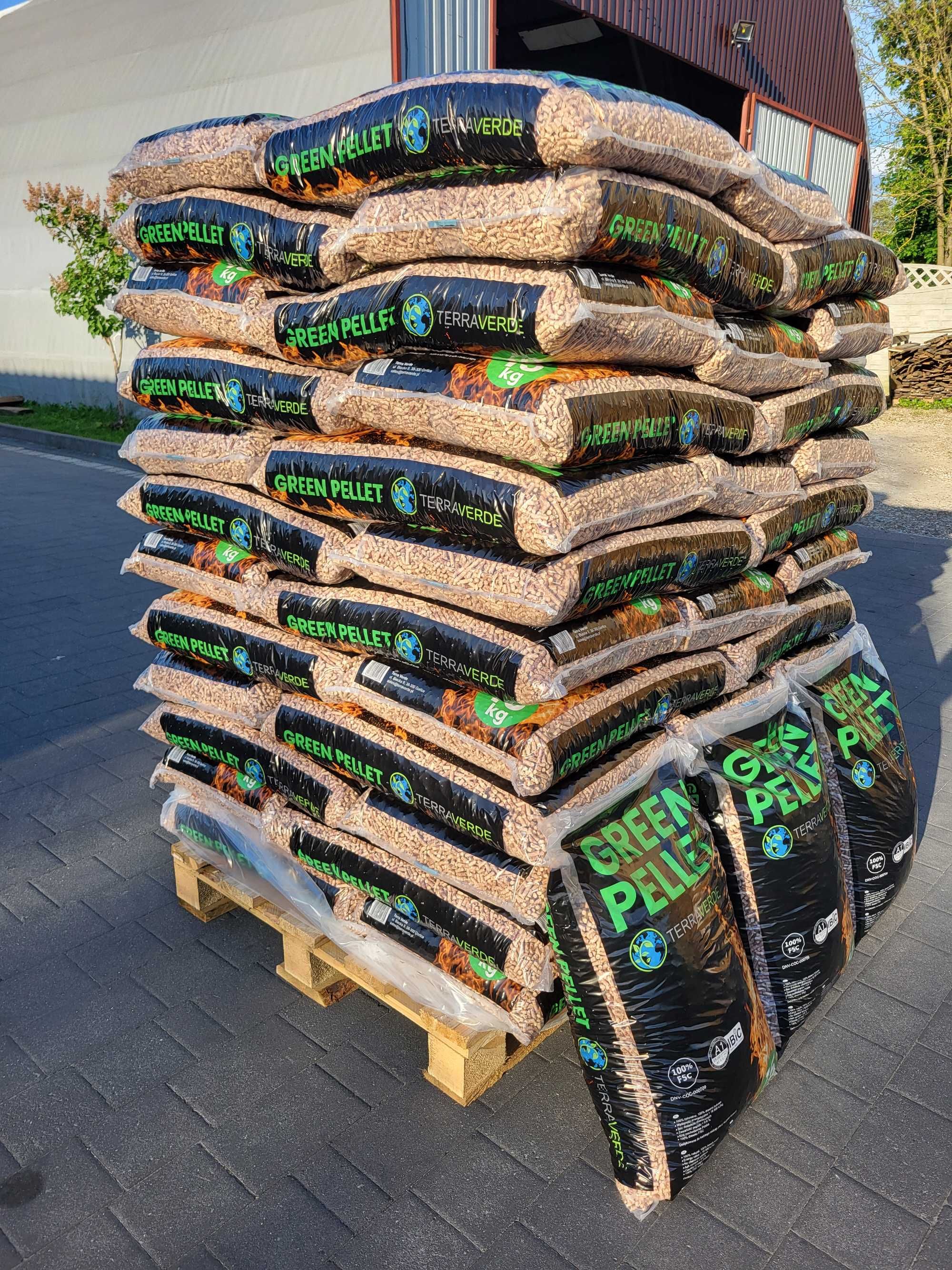 Pellet GREEN certyfikowany 100% polski 100% bukowy dostawa HDS