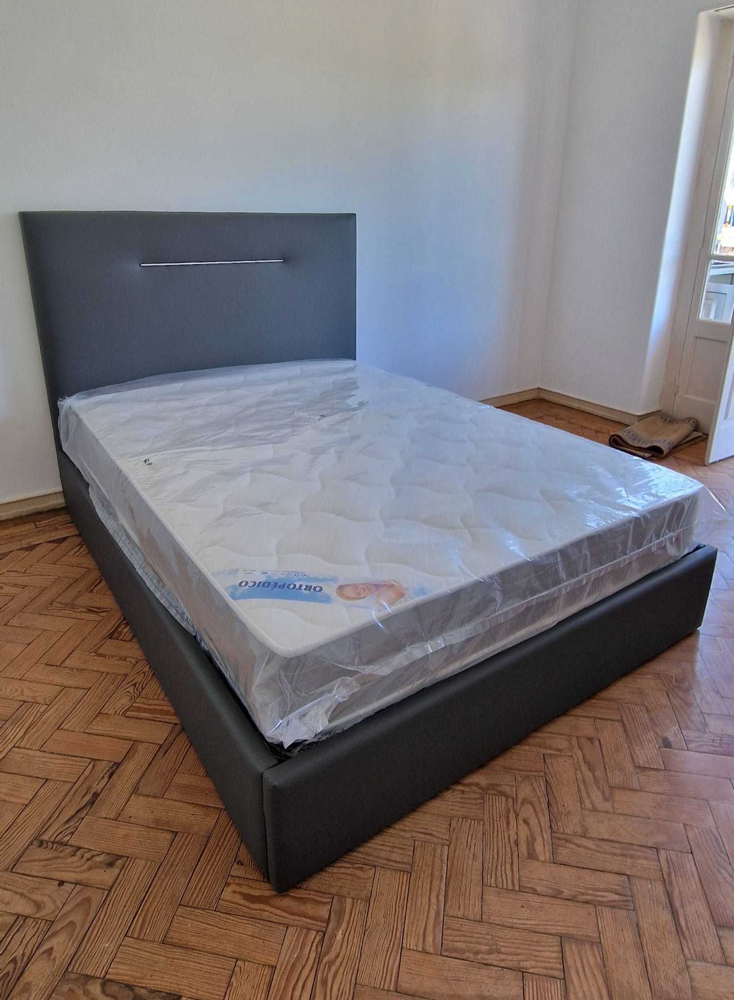 Camas de Casal Estofadas de Luxo 199€ Disp. em Várias Cores! 190x140m!