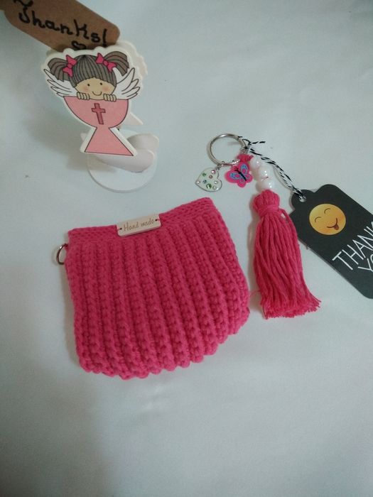 Porta moedas rosa