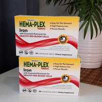 Железо с кофакторами Hema Plex, 85 мг, США, 10 и 30 таблеток
