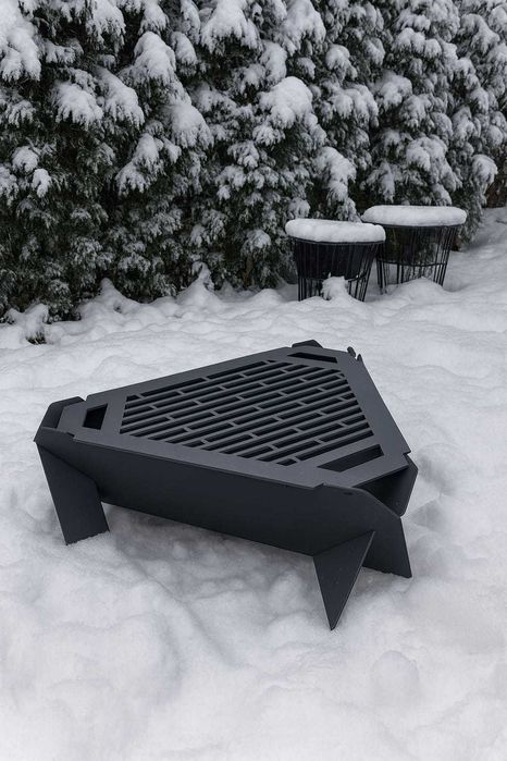 Palenisko ogrodowe stylowe nowoczesne trójkąt ruszt grill zimowy 600mm
