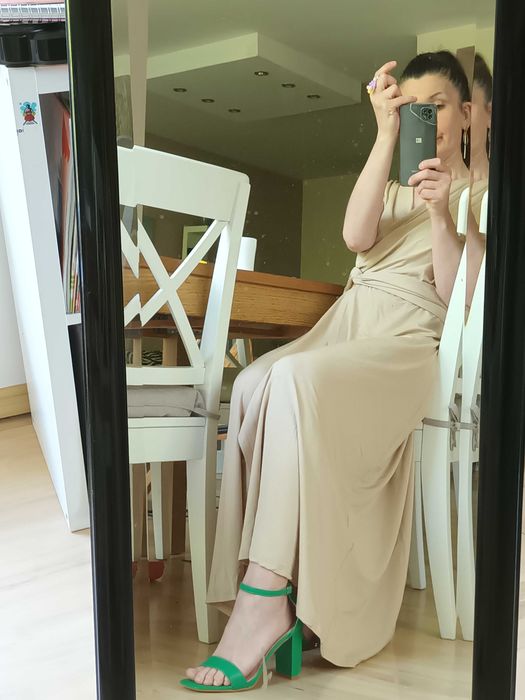 Elegancka sukienka kopertowa, S, jak nowa