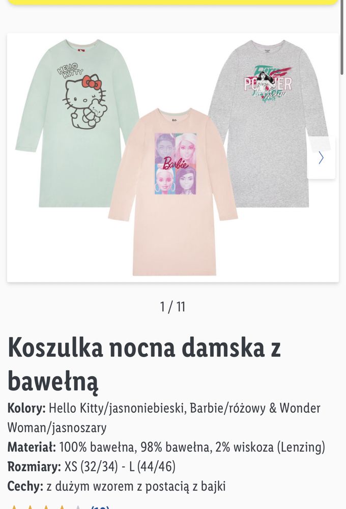 Koszula nocna do spania piżama damska Barbie  S M