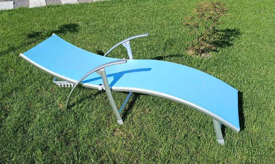 Łóżko leżak leżanka ogrodowa ogrodowa plażowa aluminium 5 pozycji