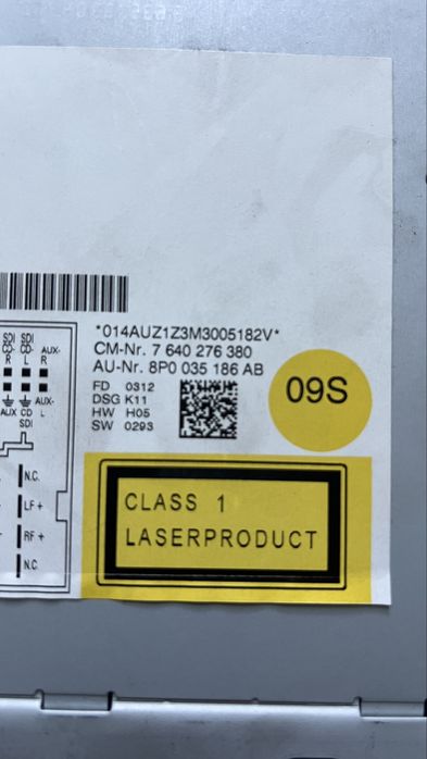 Auto radio original audi 8p (2012)