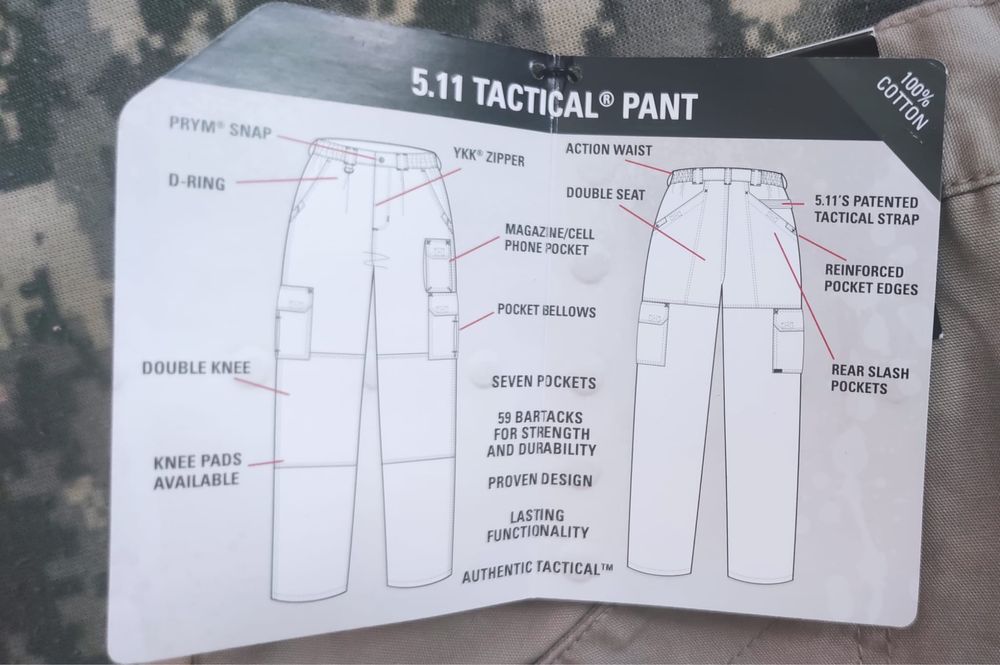 5.11 Tactical spodnie bawełniane