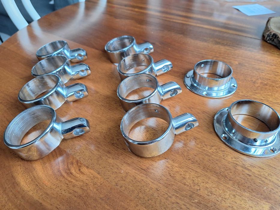 Uchwyt kątowy do poręczy, do rury chromowanej 50mm - NAJTANiej!!!