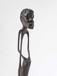 Esculturas estatuetas figuras africanas vintage Angola, em pau preto