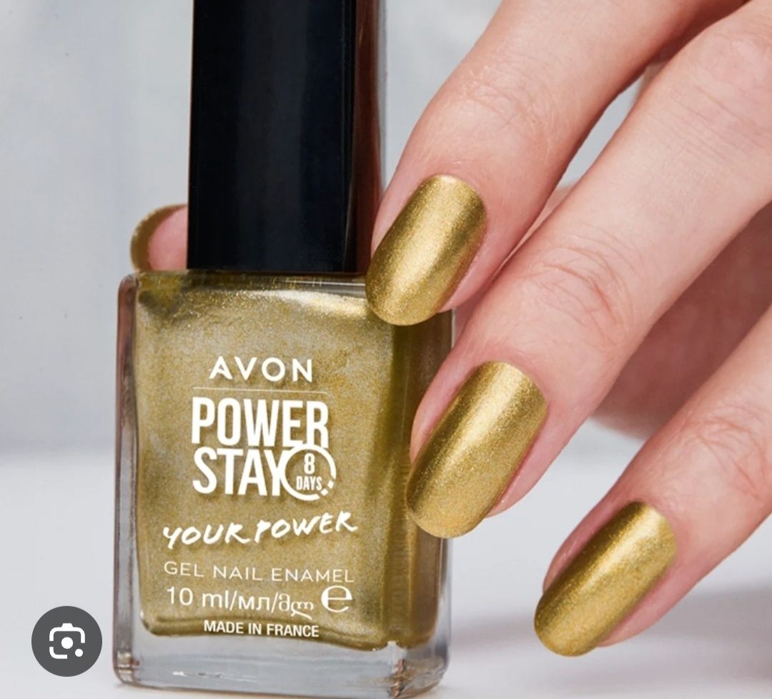 Avon power stay lakier do paznokci złoty eternal