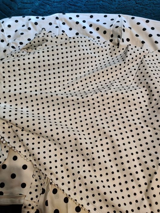 Pościel dziecięca plus zaslonki groszki