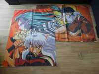 Manga wojownicy obrazy rysunki nadruki na materiale 76x100cm