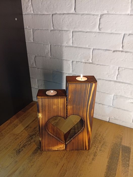 Świeczniki drewniane tealight