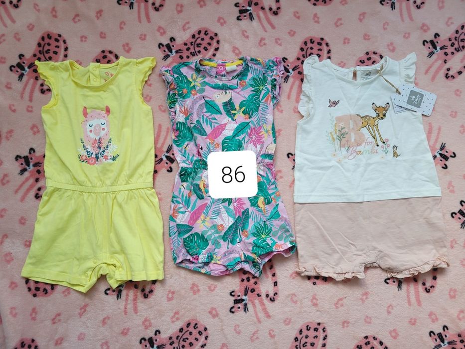 Rampers, H&M 86, lato, stan super, 1 z metką.