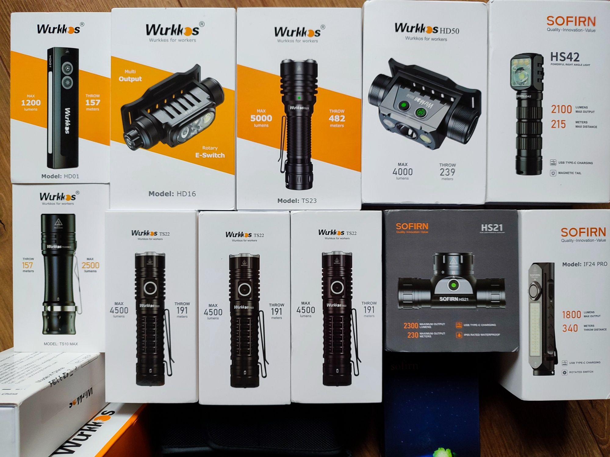 Wurkkos HD50,TD07,TS10 MAX!TS22XHP70.3,HD01,TD02,TD04,Sofirn HS21,HS41
