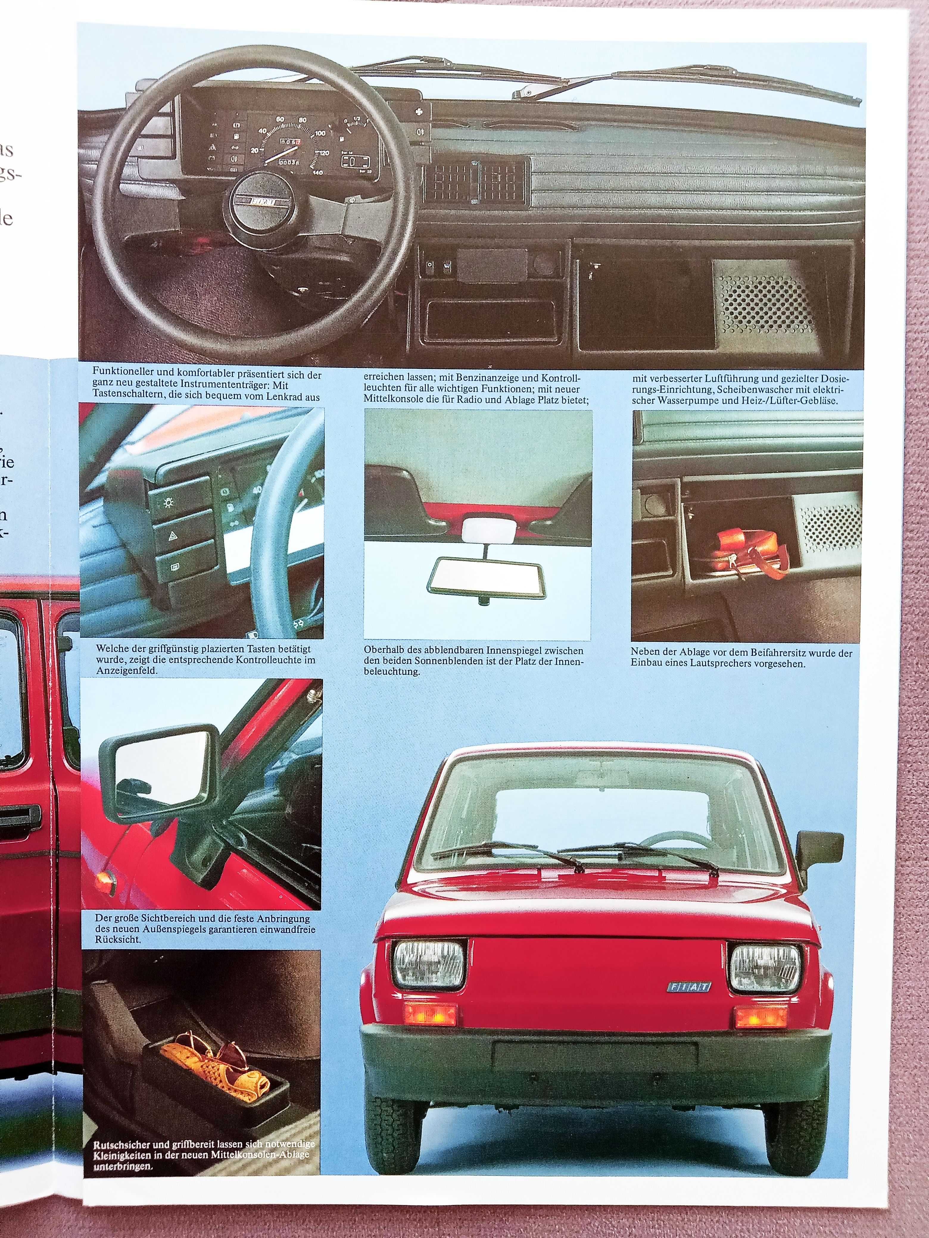 FSM FIAT 126 "Made by FSM" ( Fiat 126p ) prospekt 1985 Niemcy IDEAŁ !