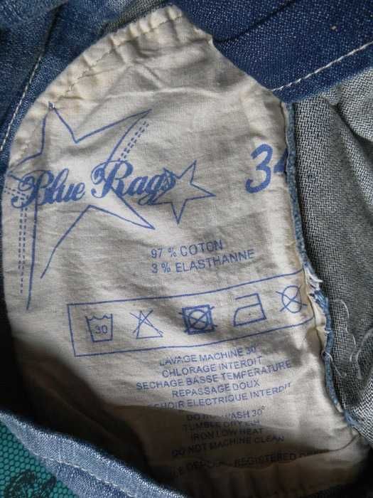 Jeansowa sukienka na ramiączkach ogrodniczka zip Blue Bags 34,XS