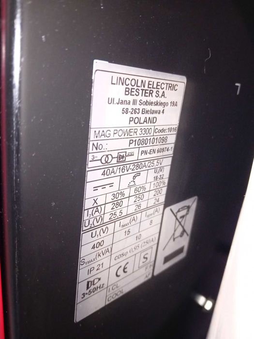 Migomat Spawarka Półautomat LINCOLN BESTER MP 3300 jak NOWY Gwarancja