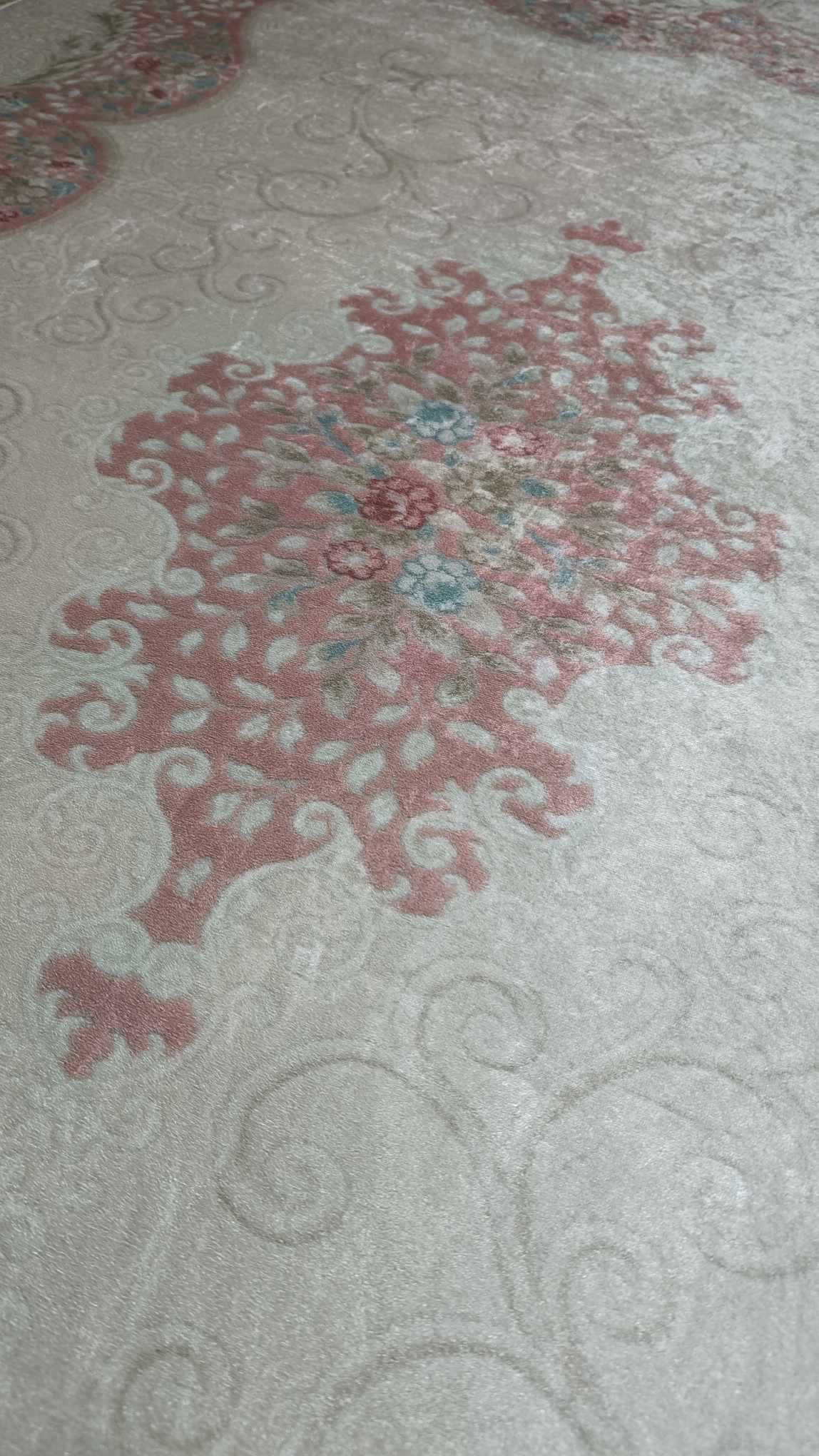 dywan 180x120 turecki ,antyposlizg pastelowy  RÓŻ/KREM