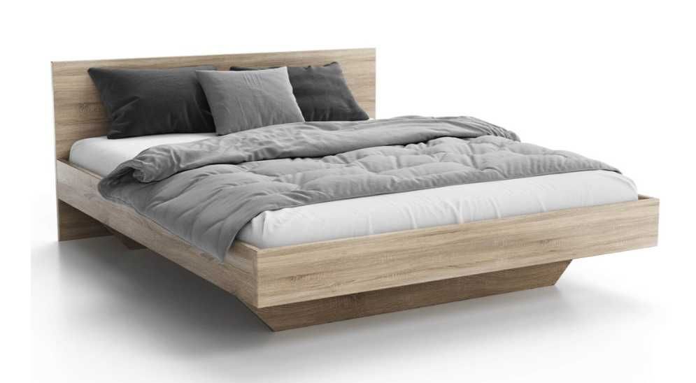 Łóżko lewitujące 160x200 dąb sonoma DM2 z płyty meblowej