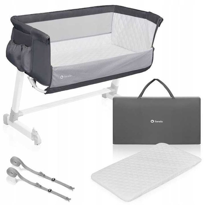 ŁÓŻECZKO DOSTAWNE turystyczne moskitiera TORBA materac Lionelo Theo