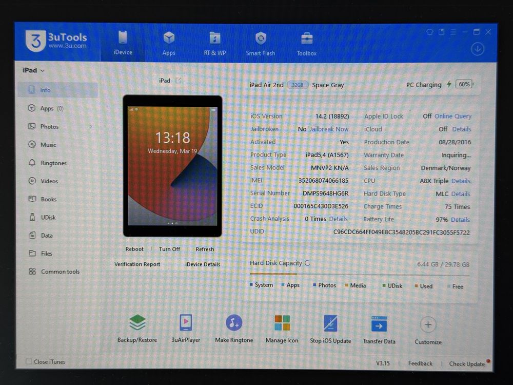 iPad Air 2 (A1567) 32GB - Cellular (LTE) - faktura VAT 23%