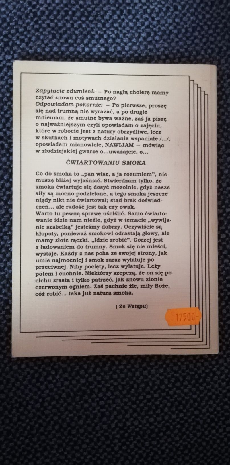 O ćwiartowaniu smoka;Nawijki-Aleksander Małachowski