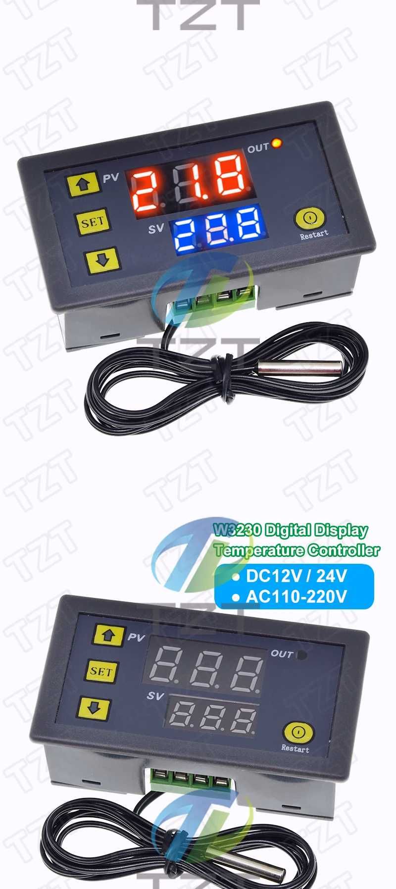Цифровой терморегулятор W3230 220V AC 20A -50 +110 градусов