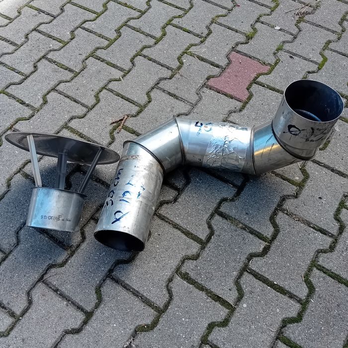 Kolano 130 /135  kominek 120 z nierdzewki