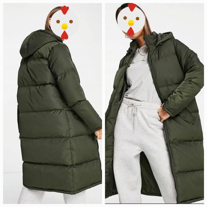 Dluga damska kurtka pikowana puffer ocieplana plaszcz S 36-38 Reserved