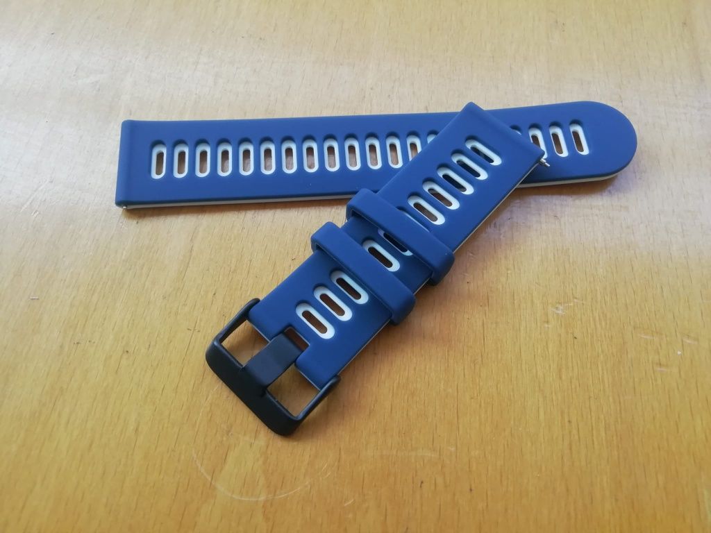 Bracelete 22mm em silicone (Nova) Azul/Branca