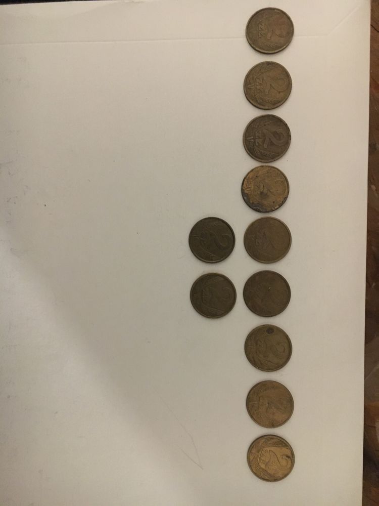 Monety 2 złote X 11 sztuk od 78r do 88r