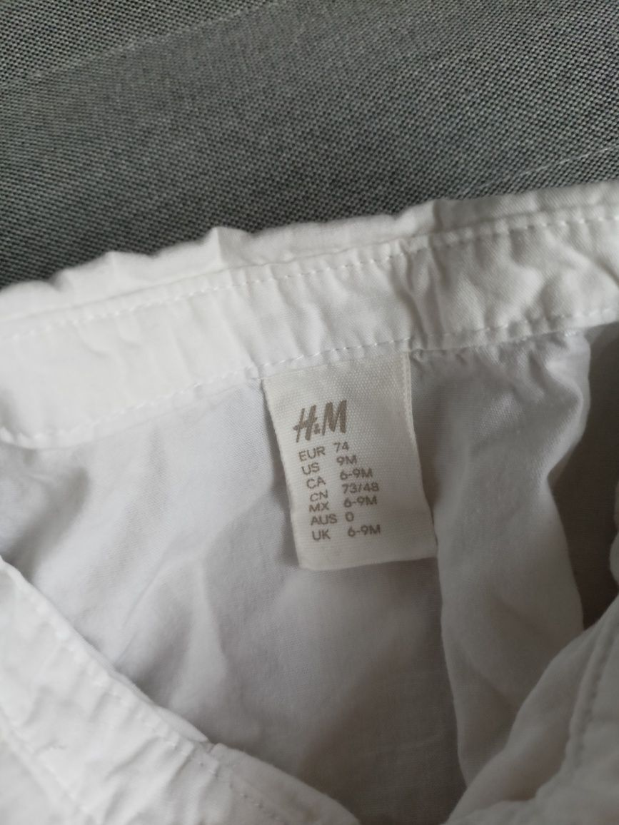Komplet elegancki H&M 74 do chrztu