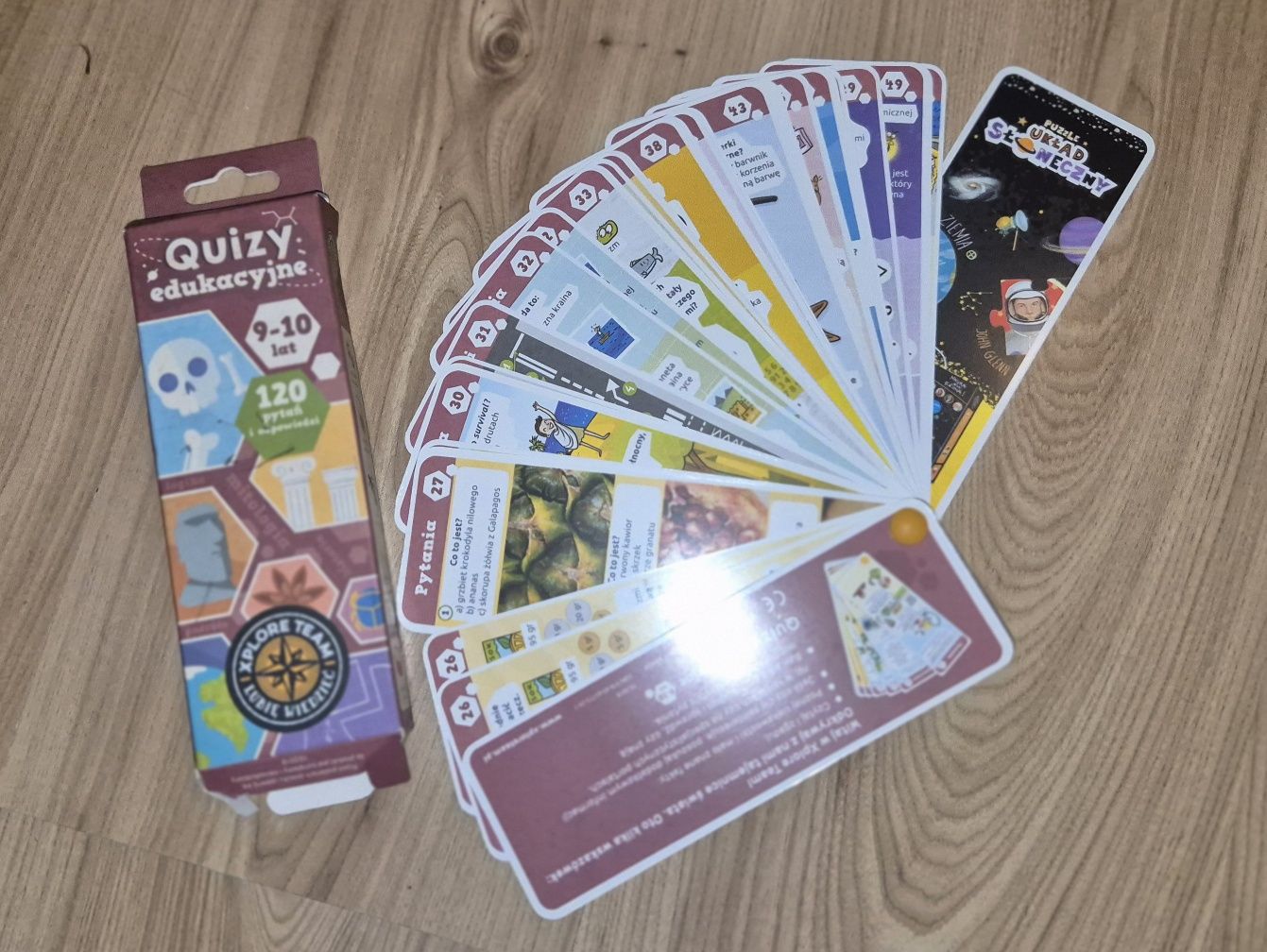 Karty quiz edukacyjny