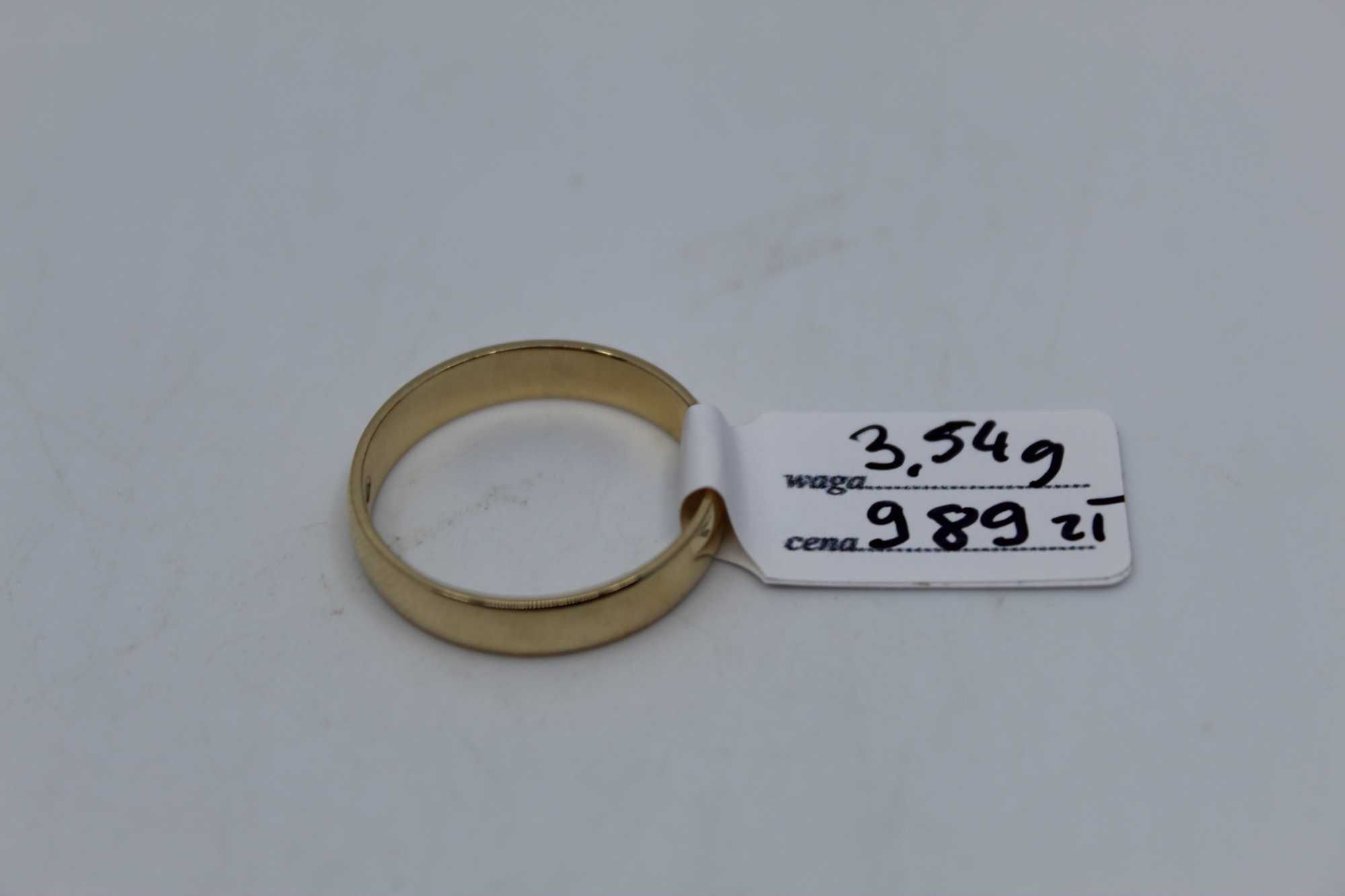 złota obrączka 585 14K 3,54 gram Rozmiar 19 Nowa Okazja