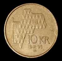 Монета Норвегії 10 крон 1995 р.