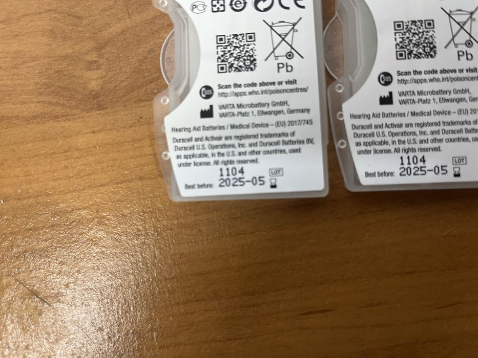 Батарейка Duracell Activair 10, 1.45V. Для Слухових Апаратів