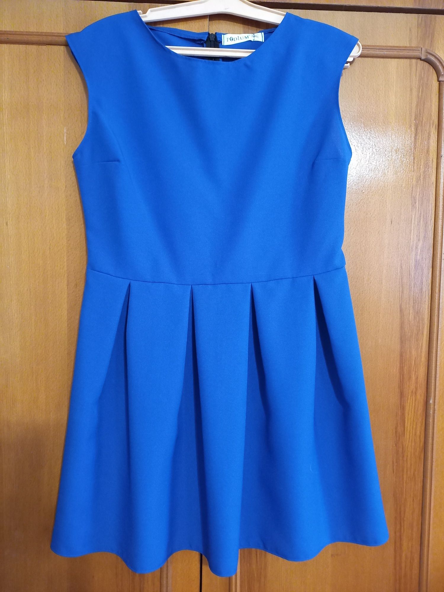 Платье 46 р. Темно голубое