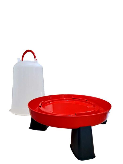 Zestaw Korytko Metalowe 100Cm I Poidło 6L Na Nóżkach