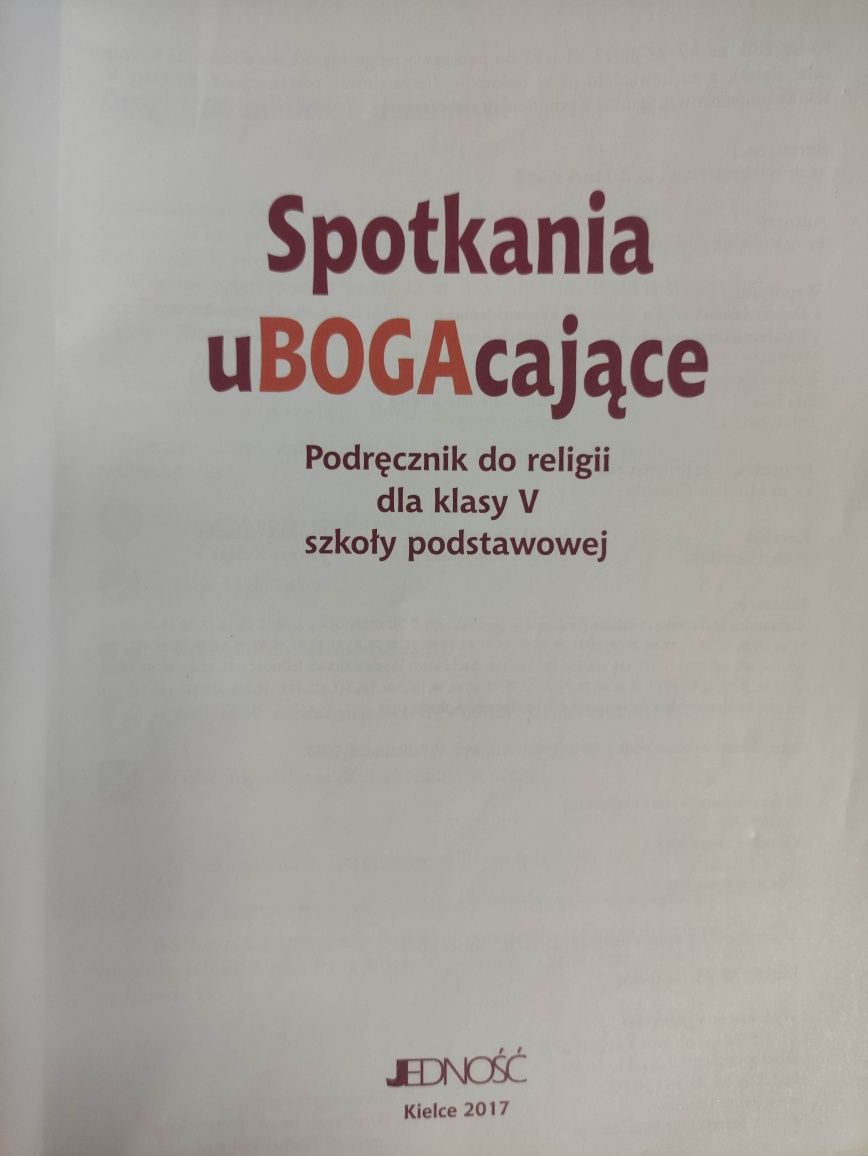 Spotkania uBogacające książka do religii klasa 5