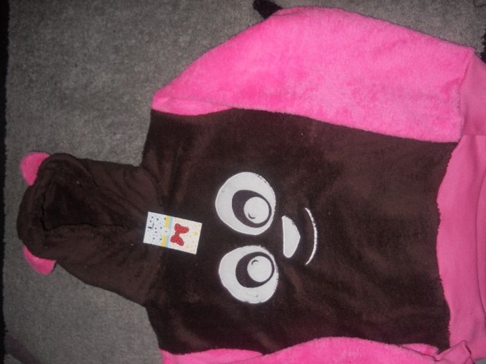 camisolas panda polares com capuz novas. Tam. 10/12 anos.