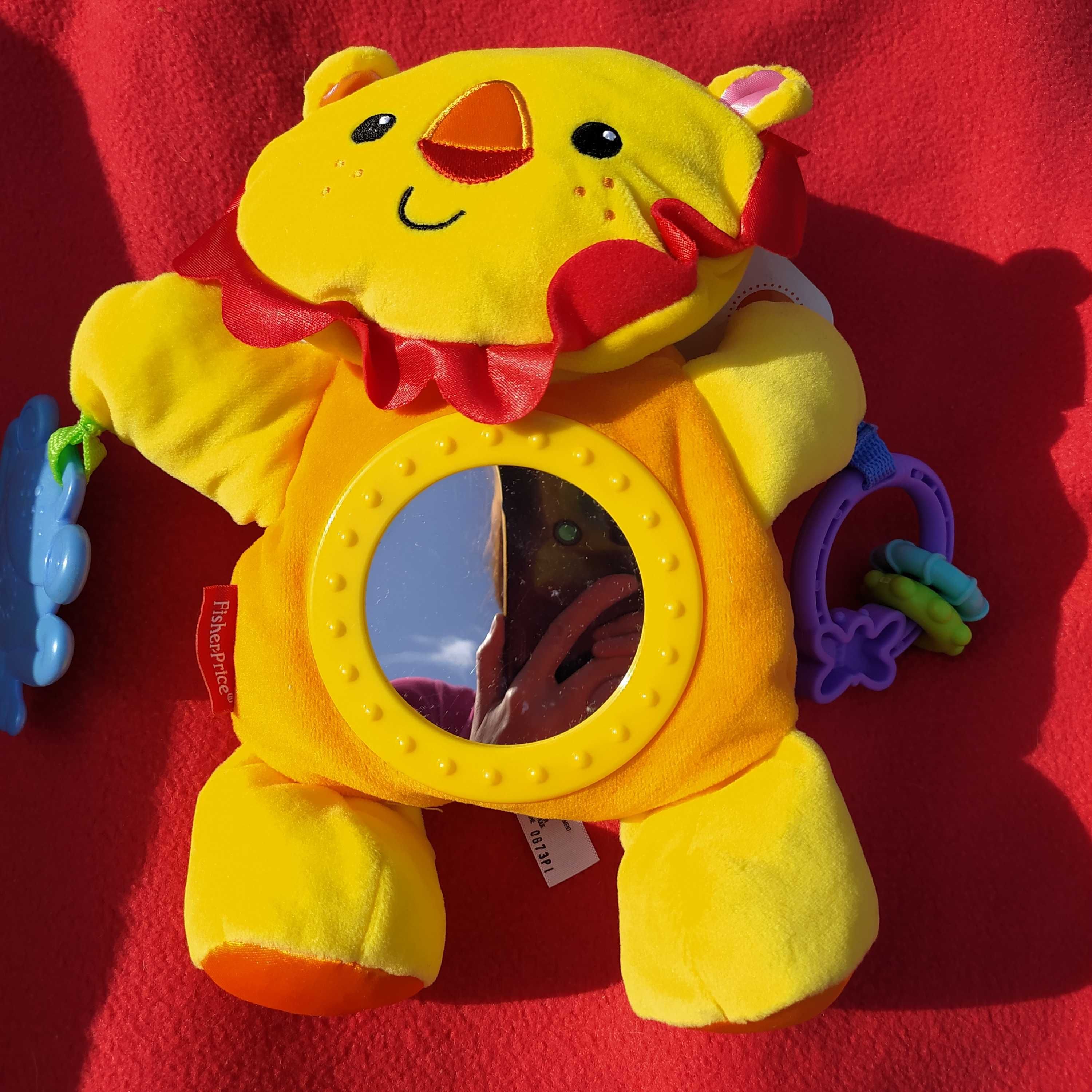 Мягкая развивающая игрушка Fisher Price Львенок с погремушкой