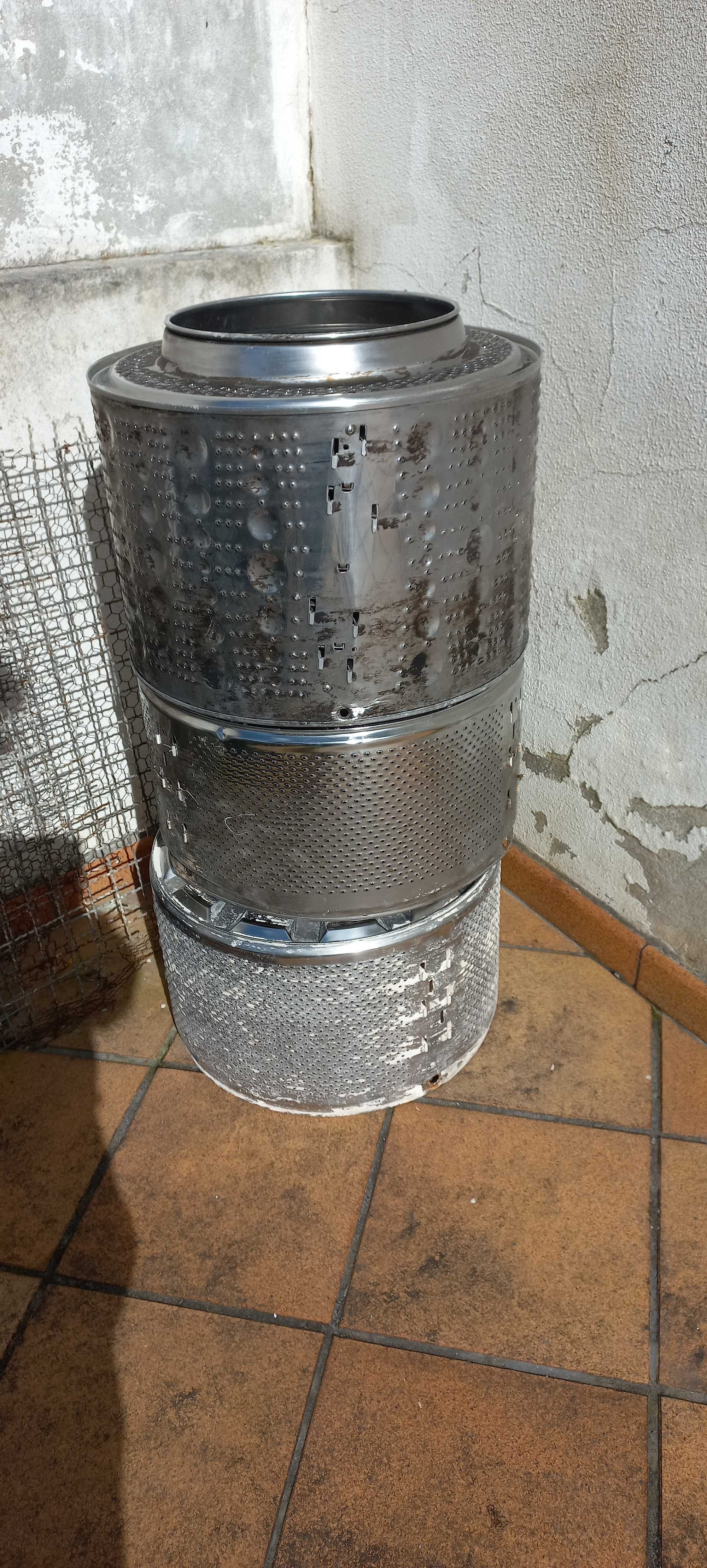Cubas maq. Roupa e Tambores inox para decoração ou outra aplicação