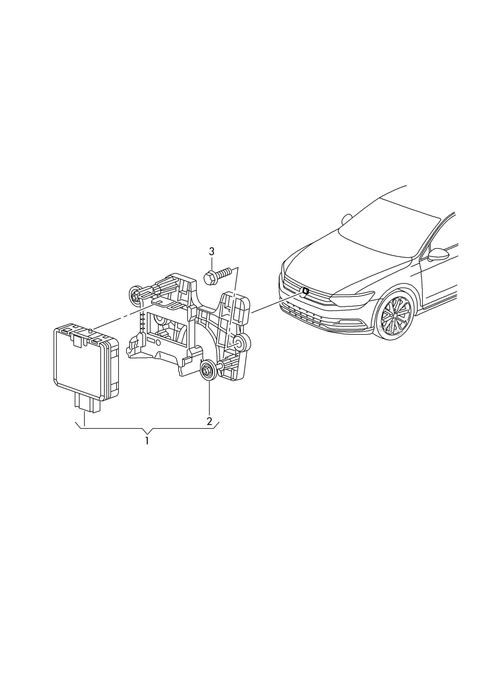 Держатель радара дистроника крепление датчика Пассат б8 ЕВРОПА шкода